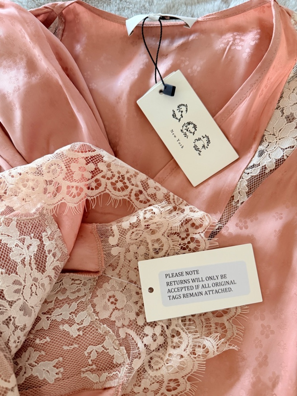 Sea New York Ethel Blush Lace-Trim Midi Dress - Picture 3 of 10